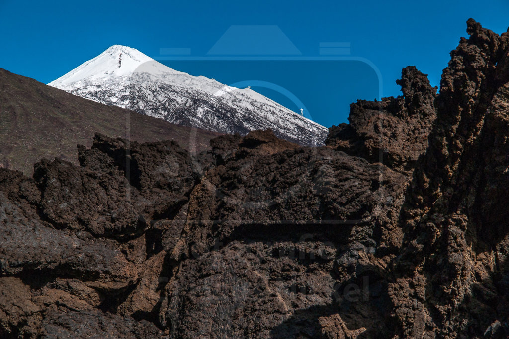 Pico Del Teide von Schnee bedeckt