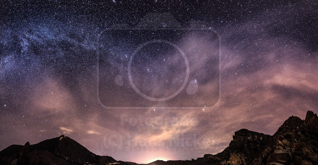 Canadas del Teide zur späten Dämmerungsphase abends